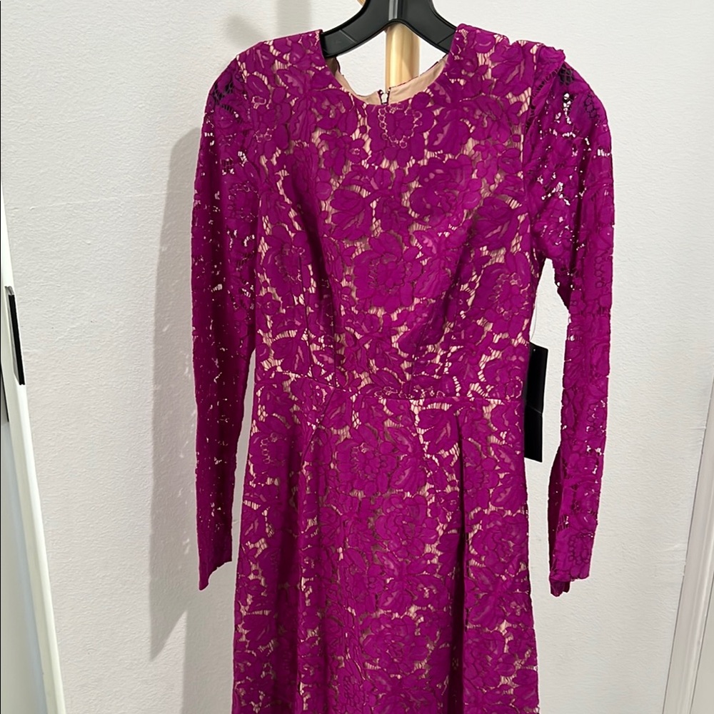 Elegant Lace Dress in Vibrant Purple